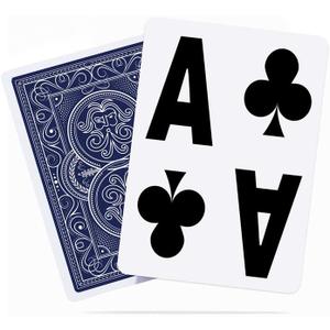 Heavy Playing Cards for Outdoors | Large Print Playing Cards for Seniors | Low Vision Easy to Read Deck of Cards Ideal for Visually Impaired | Jumbo Index Playing Cards for Blackjack, Euchre, Canasta