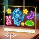 Fistone Rechargeable LED Drawing Board for Kids, 15.7x11.8 Inch Drawing Tablet with Stand, 7 Colors 5 Light Modes & 7 Markers, Sketching Gift Toy for Kids/Girls/Teens