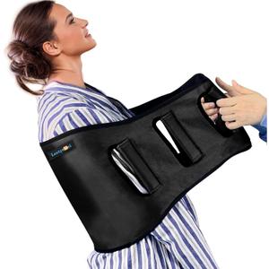 Transfer Belt Transfer Sling - Padded Gait Belt - Heavy Duty Patient Lift, Mobility Standing and Lifting Aid for Disabled, Elderly, Injured - Safely Move from Bed and Wheelchair(Black)