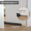 Everlasting Comfort 2 Sided Under Door Draft Stopper for Bottom of Doors - Quick Install, Keeps Heat In & Cold Air Out - Sound Proofing Foam Strip Gap Filler, Noise Blocker for Interior -Fits 30"-36"W