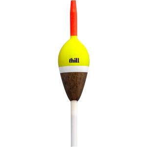Thill America's Classic Float Fishing Bobber with Buoyant Balsa Wood Body, Pack of 2, 7/8" Oval, Slip Float