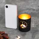 Black and Gold Ramadan Decor Set of 4, Modern Cylinder Glass Tealight Candle Holders, Eid Mubarak Table Decor, Mosque Moon & Star Votive Holders, Elegant Islamic Ramadan Gifts