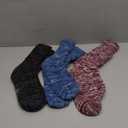 Merino Wool Boot Socks Thermal Winter Ski Thick Warm Hiking Socks for Women Men 3 Pairs (Large, Red Black Blue)