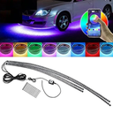 Dream Color Underglow Lights, Exterior LED Light Kits 4pcs (2 x 59inch+2 x 35inch) With App Control, Sync to Music for Cars, SUVs, Trucks - DC12V