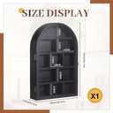 DoubleFill 10" x 15" Trinket Shelf Wooden Shadow Box Display Case with Shelves Acrylic Door Large Wall Mounted Display Shadow Box Mini Figures Curio Trinket Medals Crafts Collection(Black)