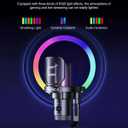 COMICA Ejoy Uni(D) USB Gaming Microphone with Noise Cancellation, RGB Lights, Monitoring, Muting, Streaming Mic for Computer, PS5, PS4, Streaming, Podcast, Chat, Twitch, YouTube, Discord(Black)