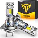 Termitor 𝐋𝐚𝐭𝐞𝐬𝐭-𝐆𝐞𝐧 H7 Led Bulb, 𝟖𝟎,𝟎𝟎𝟎𝐋𝐌 H7LL 24 Dual‑Sided High‑Focus CSP LED Chips, Canbus Ready, Superior Heat Dissipation, 𝟗𝟎,𝟎𝟎𝟎Hrs Lifespan Fog, IP68 Waterproof, 2 Pack