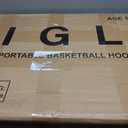 IGL Kids Basketball Hoop Outdoor | 4-8.5ft Adjustable Height | 33" Shatterproof Backboard | Fillable Base & Extra Anchor | Portable Goal w/Wheels for Backyard Driveway