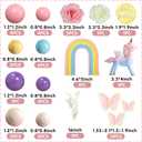 47 PCS Unicorn Cake Topper Unicorn Rainbow Cake Decorations with Rainbow Butterflies Unicorn Balls Happy Birthday Cake Decorations (Style 2)