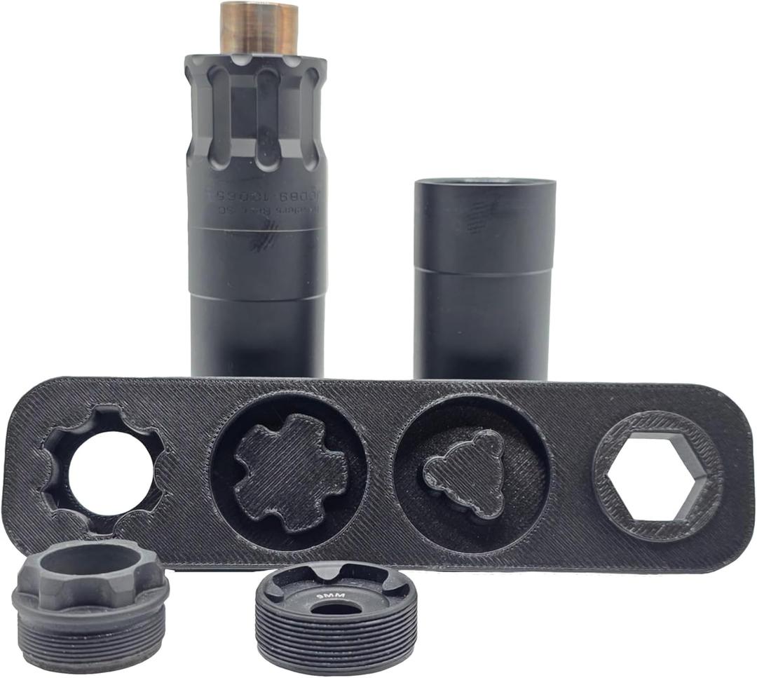 Obsidian 9/45 Suppressor Tool/Wrench - 4 in 1 - Carbon Fiber Infused (Black)