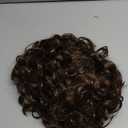 Short Curly Brown Wigs for Men Short Layered Natural Looking Hair Heat Resistant Synthetic Wigs with Wig Cap