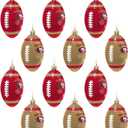 FOCO San Francisco 49ers NFL 12 Pack Football Ornament Set