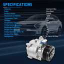 22301C AC Compressor with Clutch Fits for 2013-2021 Encore, 2013-2021 Sonic, 2013-2021 Trax 1.4L, Fits for 2020-2021 Encore GX 1.2L 1.3L, Air Conditioning Compressor Replace OE 42623009