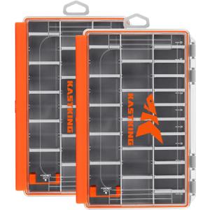 KastKing HyperSeal Waterproof Tackle Box, 3600 and 3700 Tackle Trays, Fishing Tackle Box Organizer with Removable Dividers, Lure Box and Terminal Tackle Storage