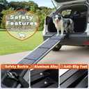 63" Long Dog Ramp for Car, Foldable Dog Ramps for Large Pet, Portable Dogs Ramp for Truck, 17" Wide Pet Car with Non-Slip Rug Surface, Pet Ramp for Large Dogs Up to 200LBS for Car, SUV & Truck-L
