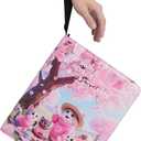 Card Binder 9 pocket with with 50 Removable Sleeves for Trading Cardcard sleeves trading cards binder for cards Holder Album (Pink-Cat, 900 pockets)