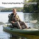 DUNDOO Kayak Seat with Back Support, Aluminum Frame Kayak Seat, Dual Mount for Inflatable Kayak, Sup Board & Sit-On-Top Kayaks, Strap & Rail Mount, Comfortable & Stable