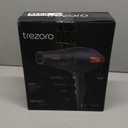 TREZORO Professional Ionic Hair Dryer for Salon - 2200W Powerful Blow Dryer - Lightweight Travel for Normal & Curly Hair Includes Volume Styling Nozzle (Premium Jet Black)