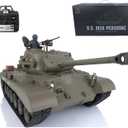 TOUCAN RC HOBBY US In Stock 2.4 Ghz Henglong 1/16 Scale 7.0 Plastic Ver M26 Pershing RTR RC Tank Model 3838 BB Airsoft That Shooting BB Bullets (Standard)
