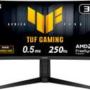 ASUS TUF Gaming VG34WQML5A 34 Inch 1440p 250Hz Ultrawide HDR Gaming Monitor | ELMB Sync, 0.5ms, 1500R Curve, 95% DCI-P3, FreeSync Premium, Gaming AI, DisplayHDR 400, Ergonomic Stand, for PS5 and Xbox