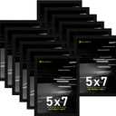 Picrit 5x7 Picture Frame Set of 12, Wall Gallery 5 x 7 Photo Frames without Mat, Multi Photo Display for Home Decor, Black