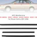 MAD HORNETS 4PCS Window Weatherstrip Weather Stripping Molding Trim Belt 80820-5M00A，80821-5M00A，82820-5M00A，82821-5M00A For Nissan Sentra 2001-2006