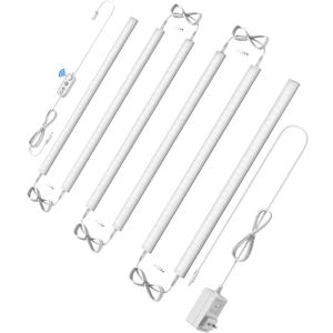 ASOKO Motion Sensor Dimmable Led Under Cabinet Lighting Plug in - 6 Pcs 12 inches Linkable Led Counter Light Bars, Led Closet Light Daylight White 4500K ASOKO Motion Sensor Dimmable Led Under Cabinet Lighting Plug in - 6 Pcs 12 inches Linkable Led Counter Light Bars, Led Closet Light Daylight White 4500K