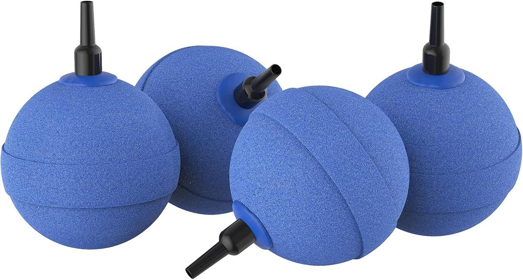 Pawfly Aquarium Air Stone Bubbler 2 Inch, Oxygen Diffuser Airstone for Air Pump Fish Tank Bucket Pond and DWC Reservoir, 4 Pack