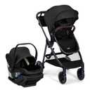 Britax Phases Travel System with Arbor Infant Car Seat — Raven Black | Car Seat and Stroller Combo Includes StayTight Base & Parent Organizer, 6-in-1 Stroller With Pramette Mode & DuoConnect, Expiry Date 11/2031