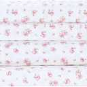 Modern Threads Silky Soft Microfiber and Wrinkle Free Sheets - Luxurious Microfiber Bed Sheets Includes Flat Sheet, Fitted Sheet with Deep Pockets, & Pillowcases Ivory, Queen (17 Roses on Ivory)