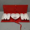 Cholemy Mother's Day MOM Empty Flower Gift Box Letter Shaped Fillable MOM Gift Box with Plastic Liners 24 Gold Butterfly Decor 50 Bouquet Flower Pins DIY Craft Gift Set for Valentine Birthday (Red)
