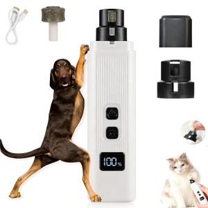 2026 New Cat Nail Trimmer - 2 Adjustable Speeds, 360 Grinding, Ultra Quiet Under 40dB, Safe Powerful Pet Nail Grooming Tool for All Cats & Dogs (White)