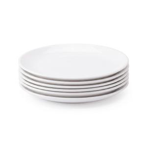 Melamine Plates,6 Pack Unbreakable White Dinner Plate for Steak, Buffet & Picnic, Lightweight Outdoor Serving Plates for Snacks, Fruit, Turkey, Fish & Appetizers, Dishwasher-Safe (12 Inches)