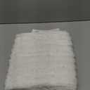 Bunny Chorus Christmas Table Runner: Faux Fur Table Runner 12 x 72 Inch, Furry Farmhouse Table Runners with Stripe Textured Pattern, Soft Off White Boho Decorations for Home Kitchen Xmas Party Gifts