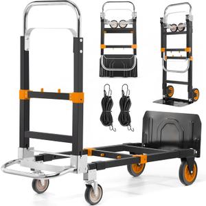 3-in-1 Convertible Hand Truck, Heavy Duty 600LBS Folding Dolly Cart