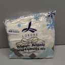 LOROME Women Winter Beanie Hat Scarf Gloves Set, Fleece Knitted Pompom Hat Warm Neck Scarf Touchscreen Gloves Winter Gift (Milk White)