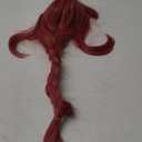 Kids Red Braid Princess Wig 27.5'' Long Dark Red Braid Costume Wigs for Girls Toddler Child Halloween Party