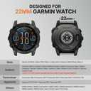 Bandletic Compatible with Garmin Fenix 8 47mm 7 6 Watch Band - 22mm Quick Fit Rugged Nylon Replacement Band for Fenix 7 6 Pro/5 Plus/Instinct 2 3 E 45mm/Forerunner 970 965/Approach S70 S62/Epix Pro