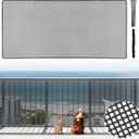 Banister Guard - MAQIHAN 6.5ft x 3ft Balcony Netting for Pets, Stair Safety Net Reusable Durable Apartment Balcony Net for Cats Dogs, Cut to Any Size, with Nylon Ties & Plastic Ties