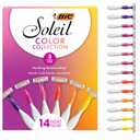 BIC Soleil 3 Colors Women's Disposable 3-Blade Razors, With Aloe Vera and Vitamin E Strip, 14-Pack