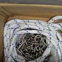 5/8" Boat Anchor Rope 200 FT with 316 Stainless Steel Anchor Chain 5/16" x 10 FT, 5/16" Bow Shackles and 5/8" Thimble, Anchor Rode for Mooring, Boats Pontoon, Deck, Fishing, Sail