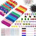 176 Set Cheer Pin Charms with 20 Colored Clothes Pins Wooden Cheer, 42 Mini Resin Animals and Self 4 Adhesive Stickers, 4 Pen, Cheerleaders Pins for Backpacks Ribbon Team Classroom Cheer Gifts Bulk