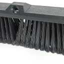 Push Broom Head Outdoor Large Stiff Bristle - Excellent Cleaning Performance- Easy Installation (18 inches) (Black)