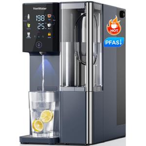 CT910H Reverse Osmosis Water Filter Countertop, 3S Instant Hot RO Water Filtration System, 7-Stage Water Purifier with Portable Pitcher, NSF/ANSI 372,42,58, Reduce TDS PFAS, No Installation (Navy Blue-ct910h)