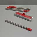 DSV Standard Window Squeegee, 2-in-1 Window Cleaner with 55" Extension Poles, Window Washing Kit, Glass Door Cleaner, Multi-Use Car Windshield Cleaning Tool with Long Handle for High Outdoor Windows