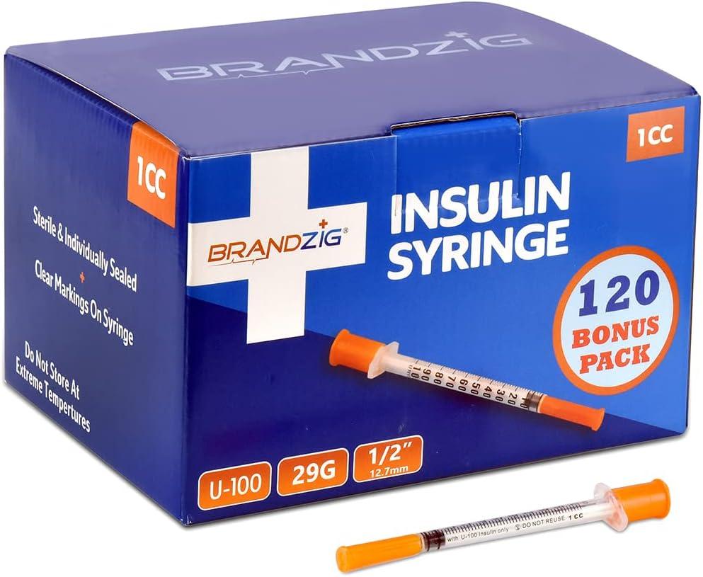 Insulin Syringes 29G 1cc 1/2" 120 Pack