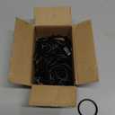 44 Pack Metal Curtain Rings with Clips, Drapery Clips with Rings, Drapes Rings 1 inch Inner Diameter, Fits Diameter 5/8 inch Curtain Rods, Black