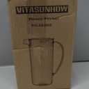 G.E.T. P-3064-1-CL-EC Heavy-Duty Shatterproof Plastic 2 Quart Pitcher with Lid, BPA Free (64 Ounce), Clear