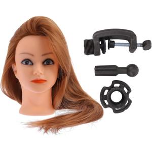 VICASKY Hairdressing Mannequin with Realistic Hair Practice Styling Doll for Students Professionals for Braiding Updos Includes Stand for Cosmetology Training