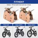 Disc Brake Pads Compatible with Ridstar Q20 H26 Pro Q20 Pro Electric Bike EBike Front and Rear Hydraulic Disc Brake Parts